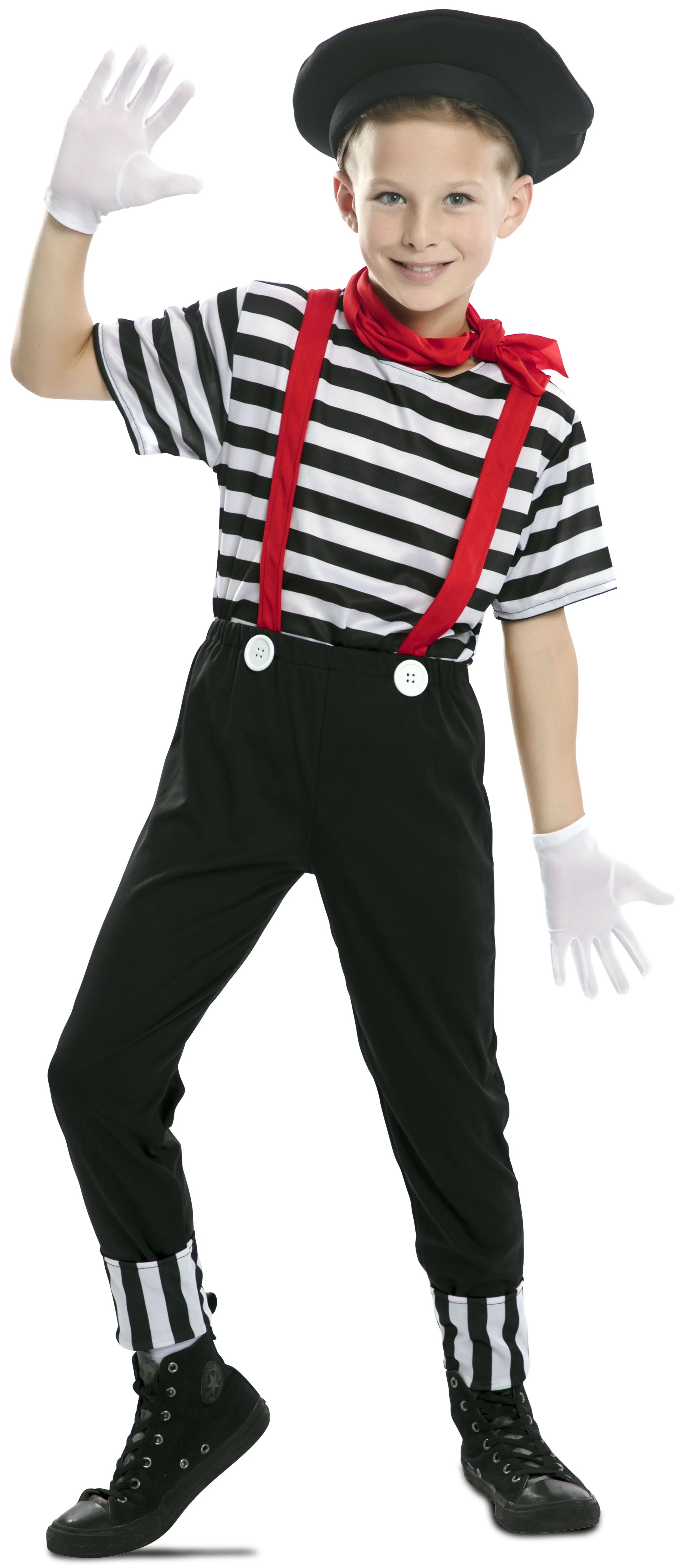 Disfraz de Mimo Divertido para Niño Mimo EuroCarnavales